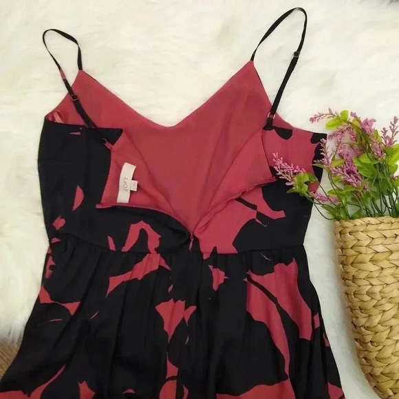 LOFT Shadow Floral Print Dress with Pockets - Picture 5 of 10